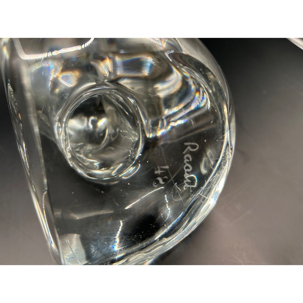 RARE Crystal duck bookend figurine high quality Dimpled Eyes 6.5 in tall - Picture 4 of 16